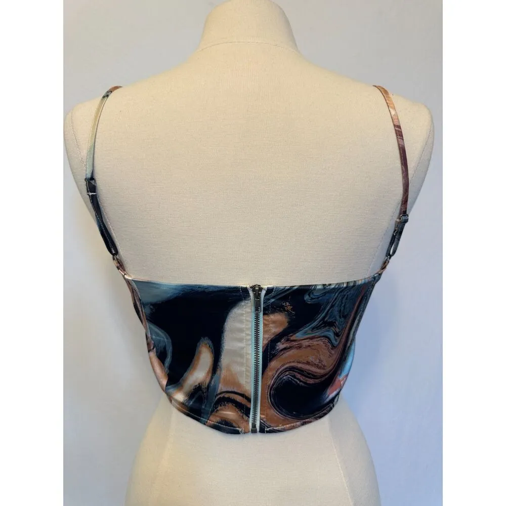 Pacsun Kendall & Kylie Multicolor Bustier Top Size Medium - Image 3