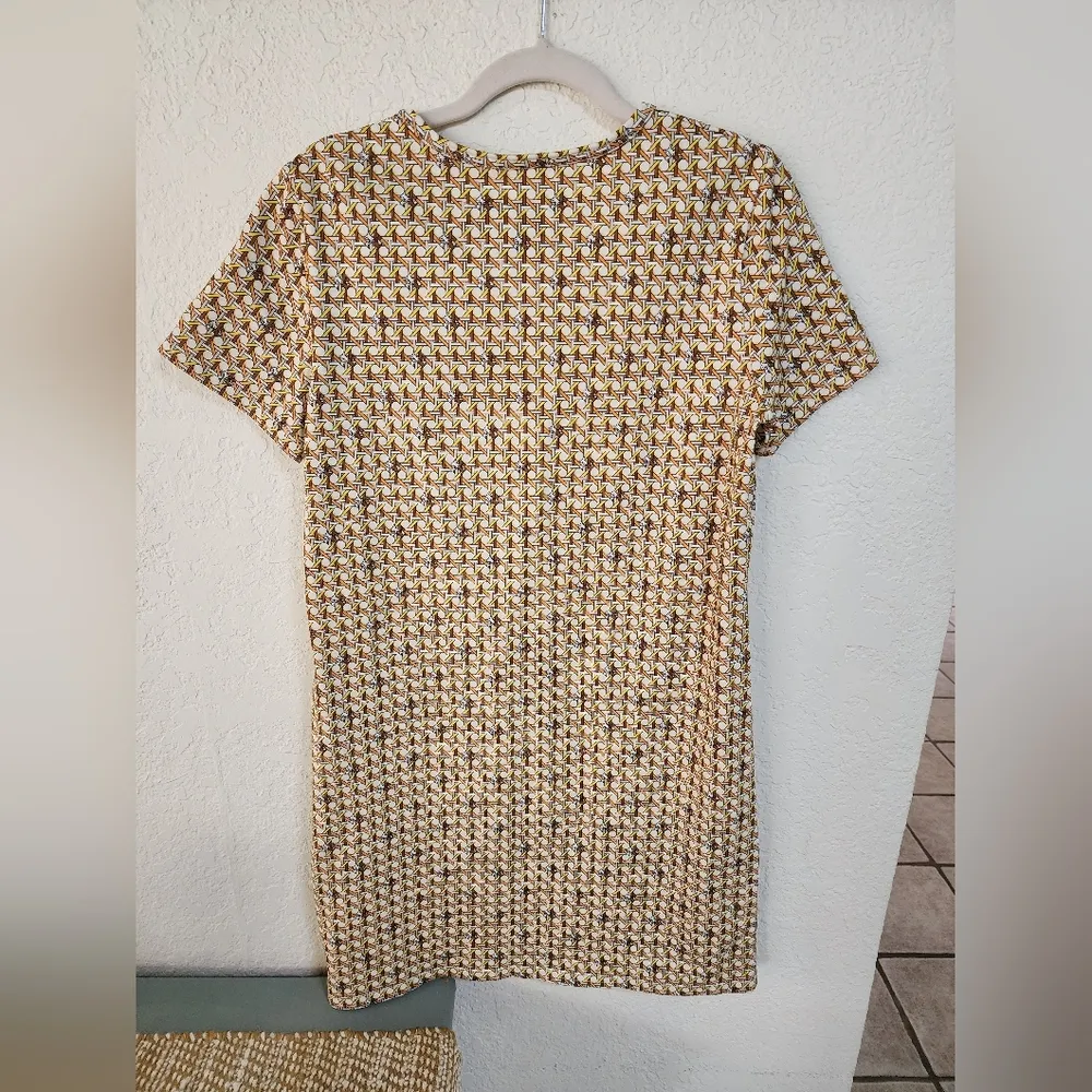 Tory Burch Women's Basket-Weave T-Shirt Dress size M - Image 7