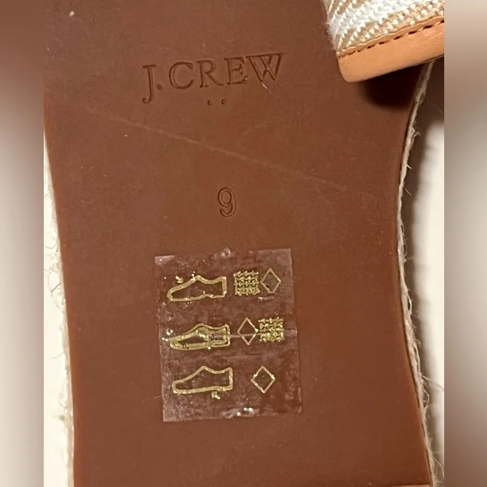 J Crew Espadrille Slide Sandals Beachy Boho  US 9 - Image 9