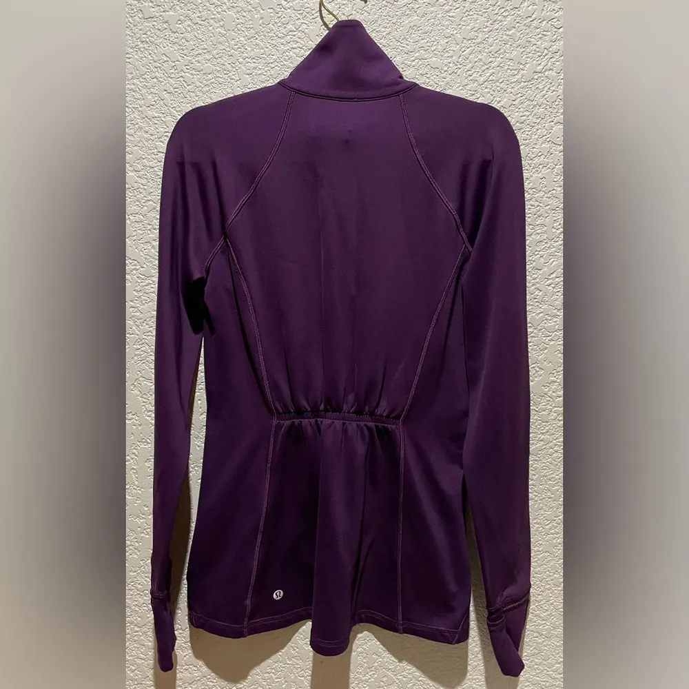 Lululemon First Mile 1/2 Zip Pullover Long Sleeve in Magenta Size 6 - Image 10