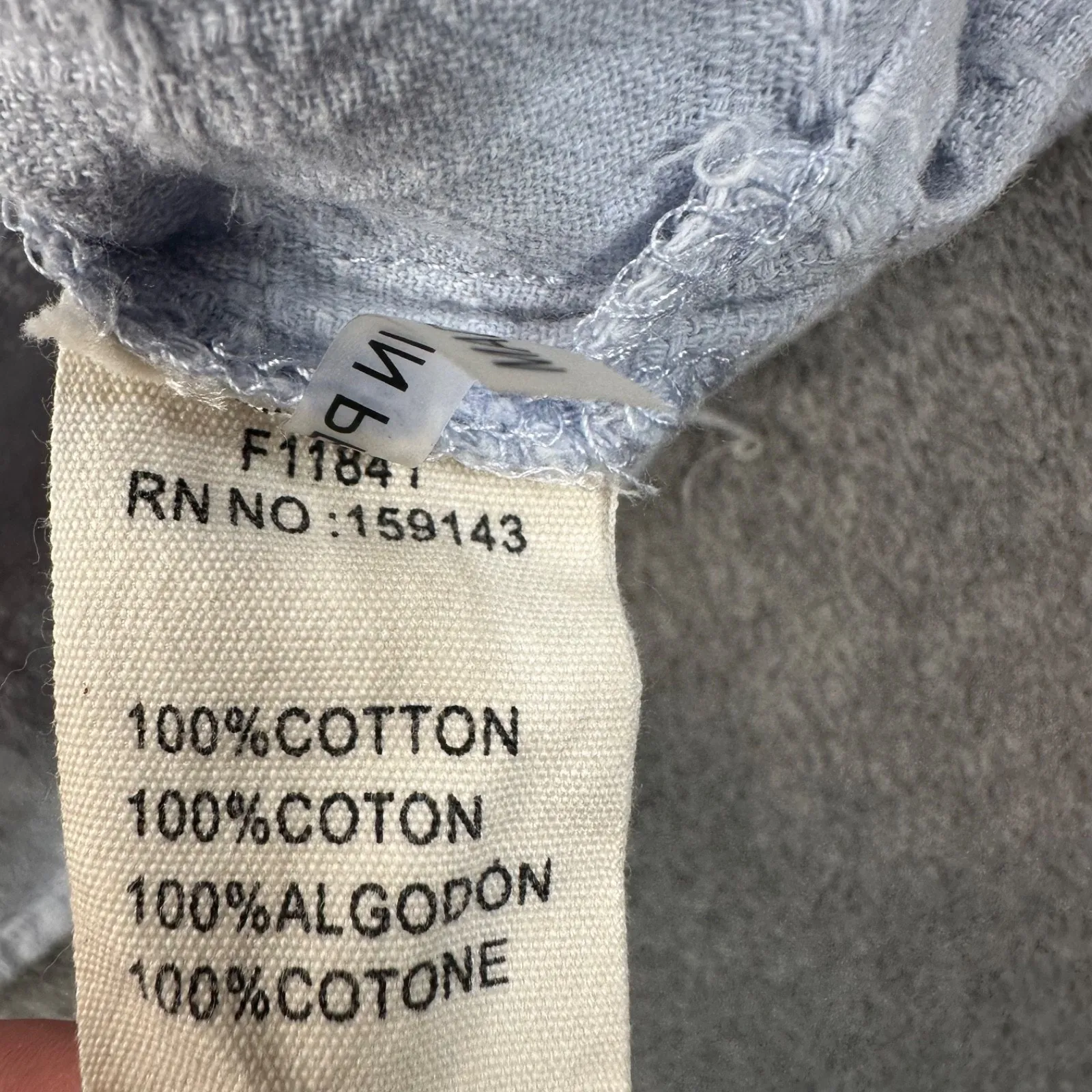 FRNCH June Short Sleeve Double Pocket Shirt Women's Medium Light Blue Cotton - Image 7