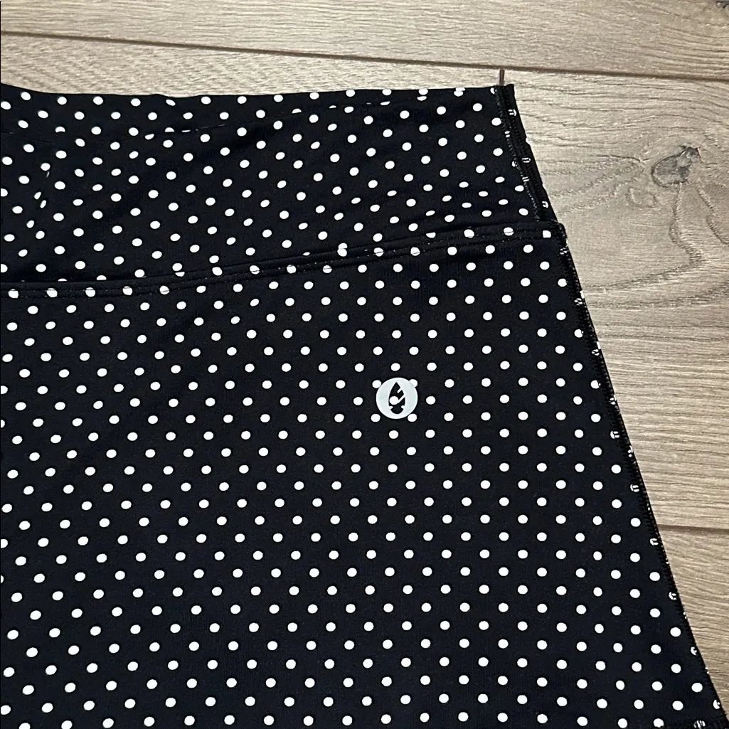 Dona Jo 16" JoJo Skirt Skort High Rise Black Polka Dot Size XL - Image 2