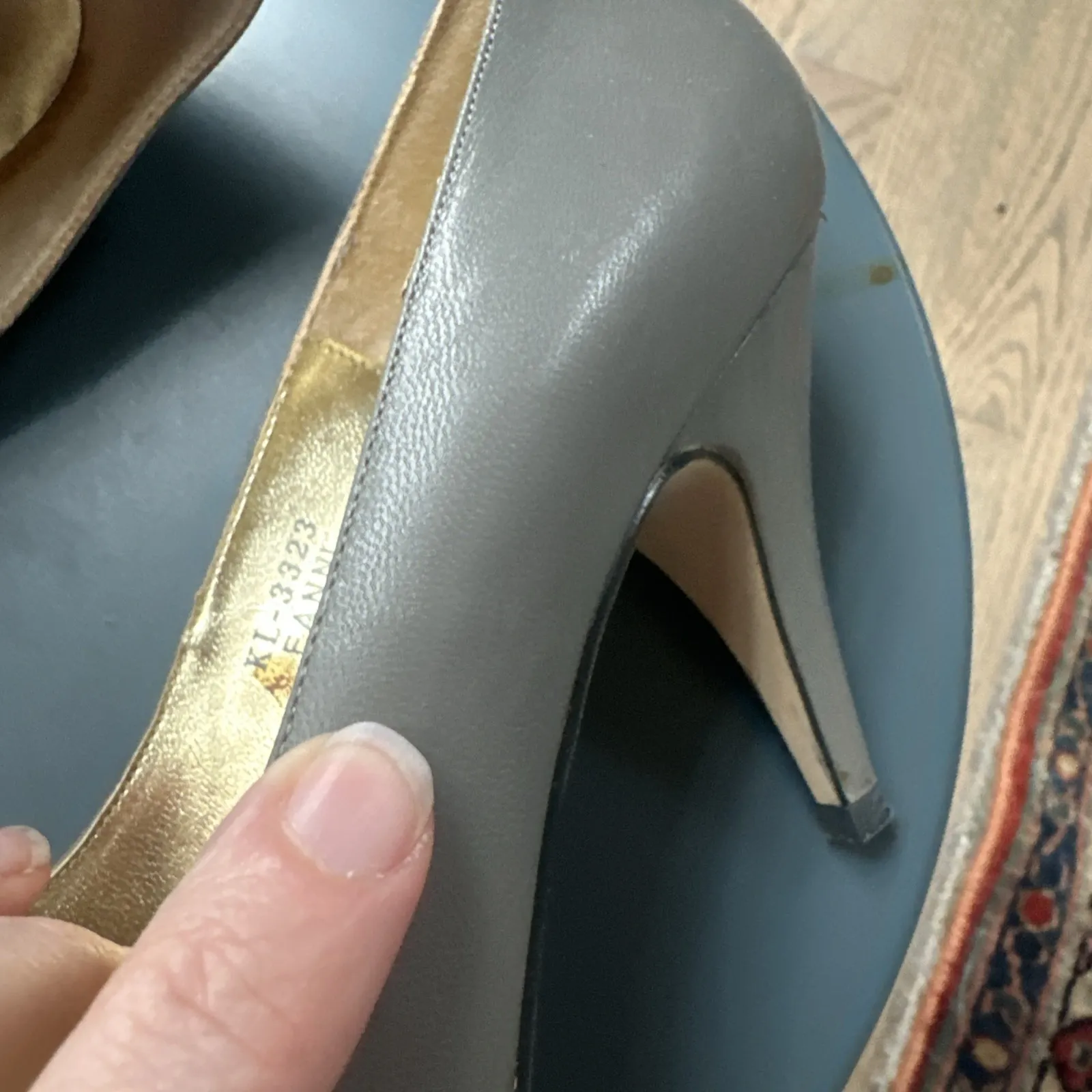 Vintage‎ Axiom Gray Heel With Reptile Toe Fan Detail 6.5M EUC Size 6.5 - Image 10