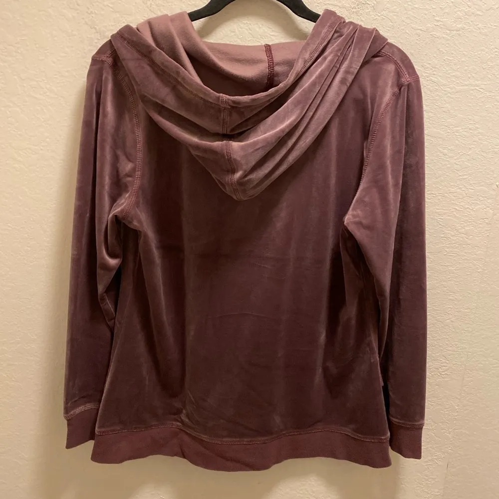 Sundance Aurora Purple  Velour Drawstring Hoodie Size Small - Image 7