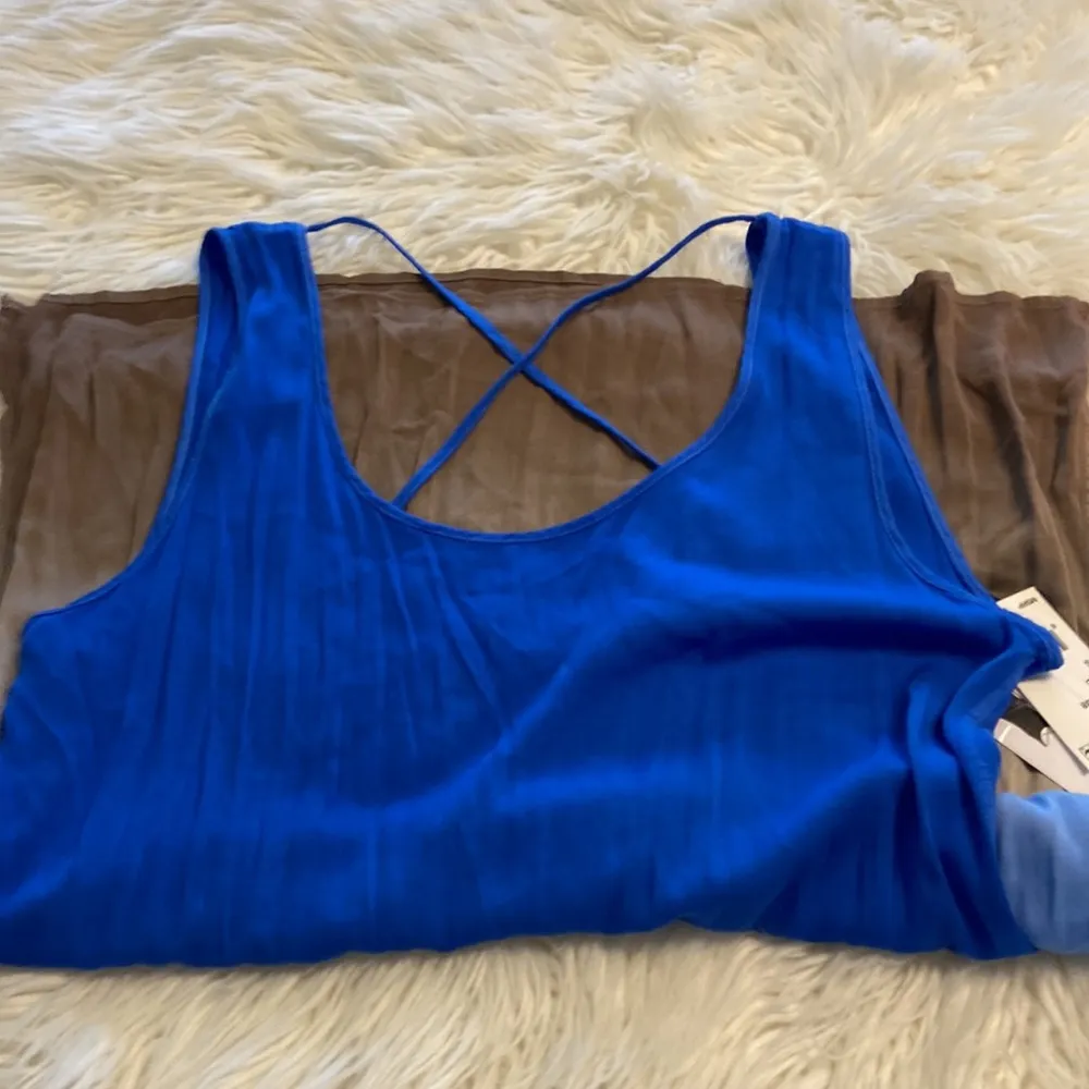 La Blanca Summer Dress size S length 58” bust 34” very light blue color - Image 10