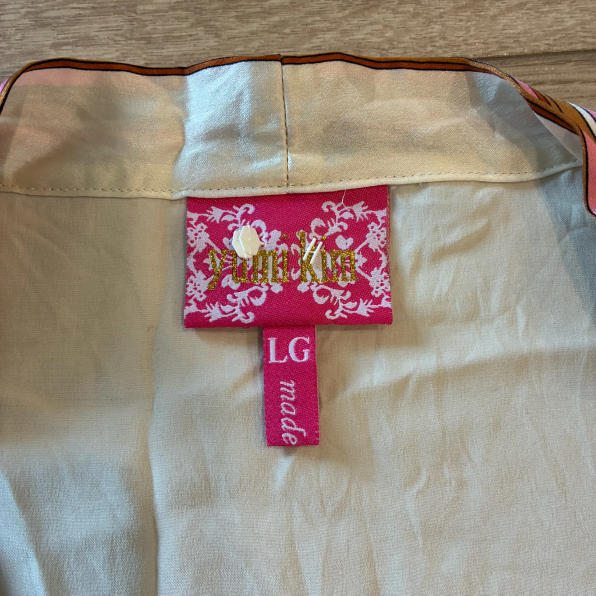 Yumi Kim Vintage Y2K Silk V-neck Short Sleeve Floral Babydoll Top Size L - Image 2