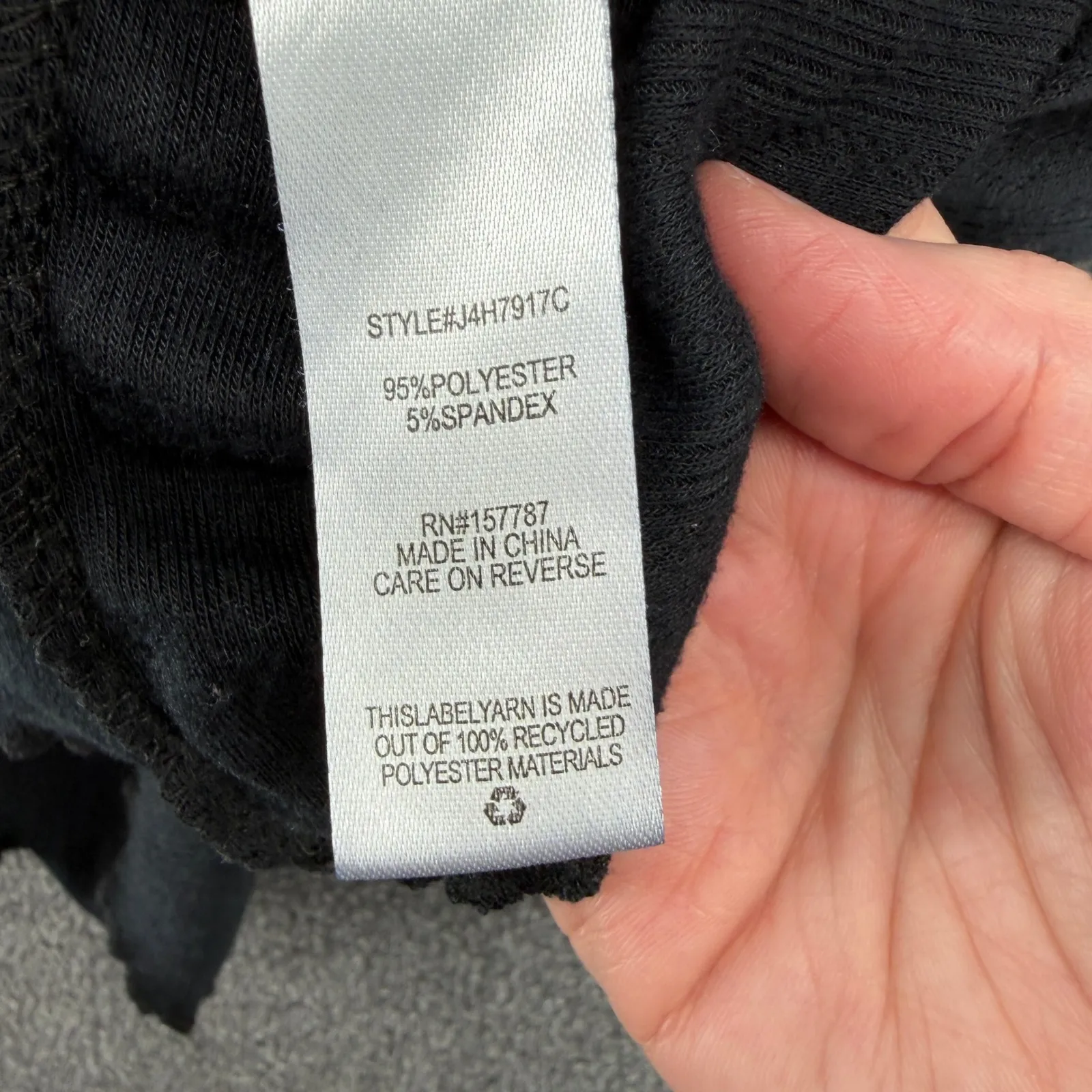 Jolie & Joy Black Ribbed Square Neck Long Sleeve Lettuce Hem Top X Large 90s Y2K Size XL - Image 9