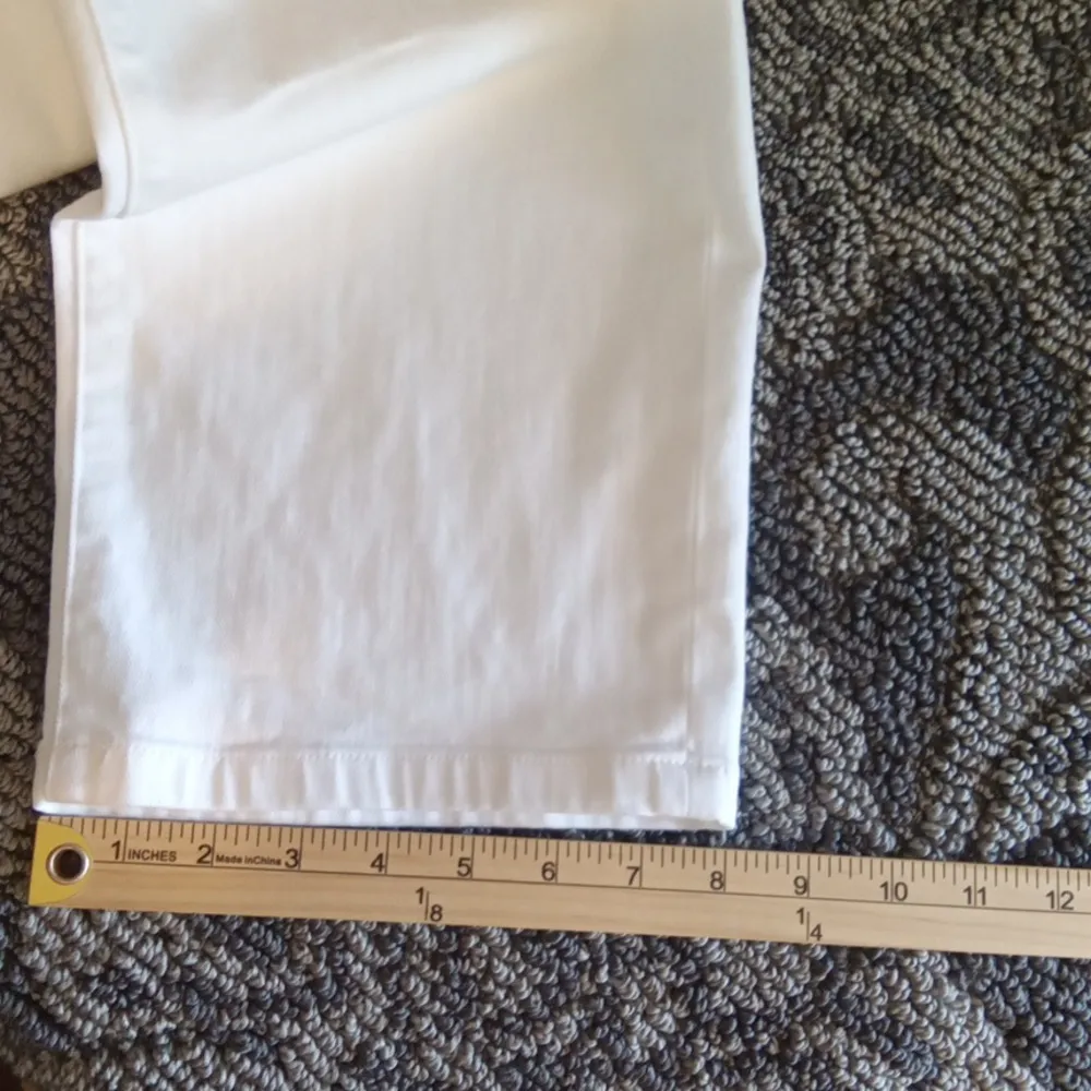 Veronica Beard Crosbie Crop Wide Cropped High Rise Pullover White Jeans Size 26 - Image 11