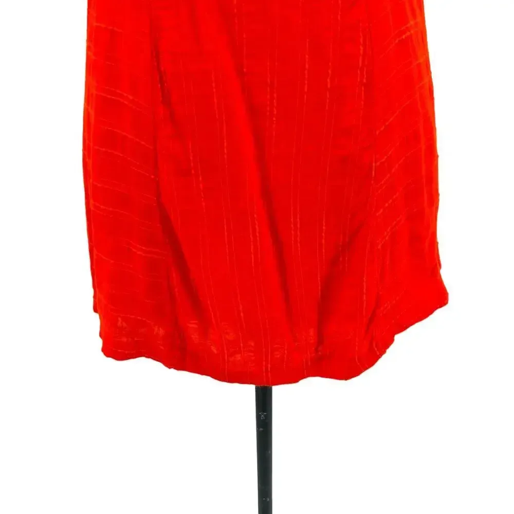 L*SPACE Sophia Mini Dress Keyhole Cutout Tie Back Dress Red‎ Orange Small - Image 7