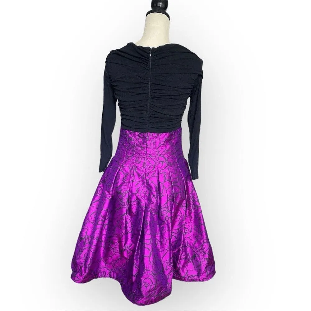Vintage Marisa Baratelli Magenta and Black A - Image 3