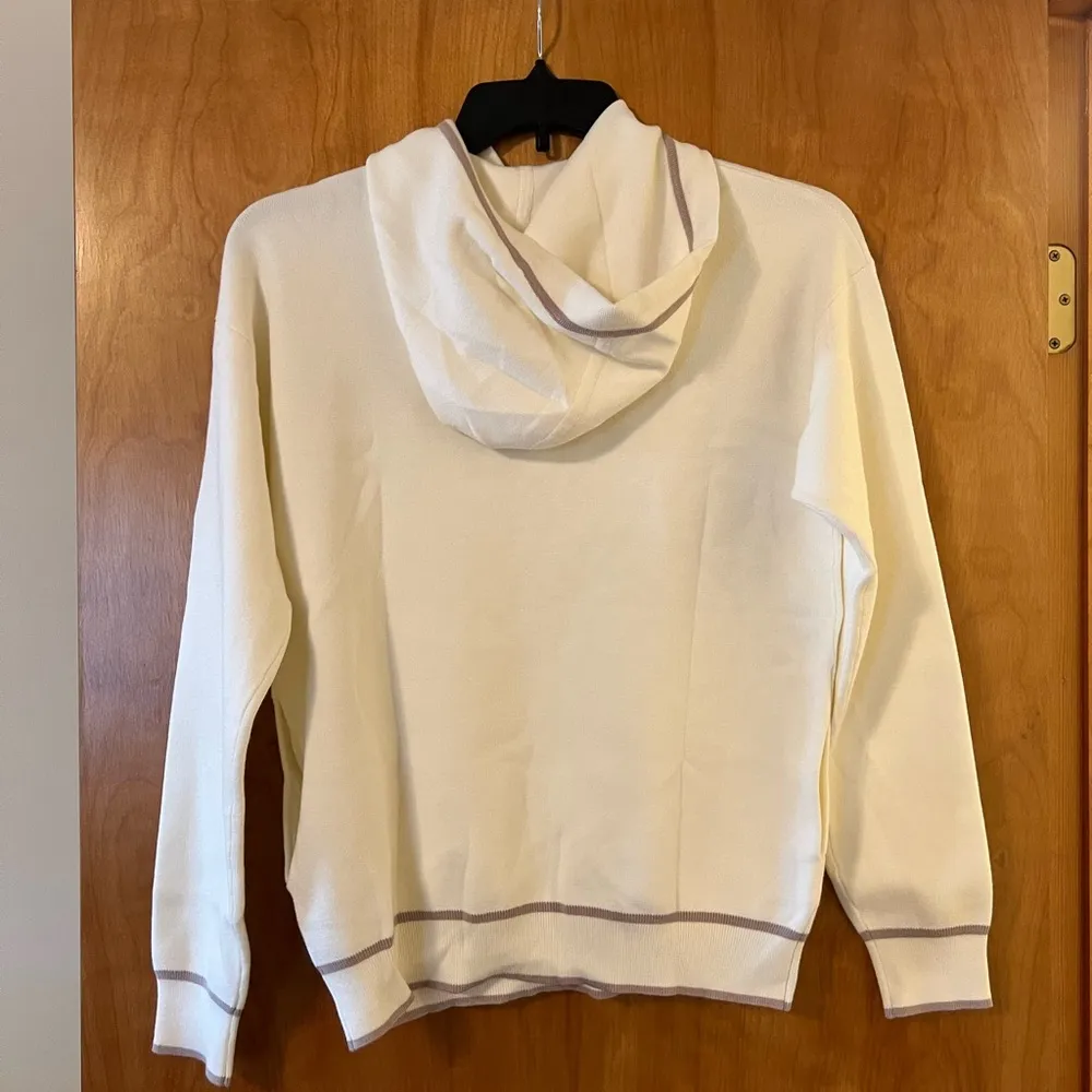 Soia And Kyo Leila Sweater Hoodie Sweatshirt Loungewear Powder Pearl NWT Small - Image 5