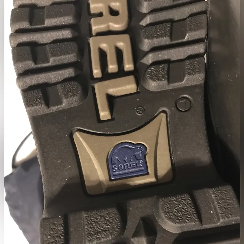 Sorel Snowlion II NL1070-429 Navy winter insulated snow boots women size 7 - Image 8