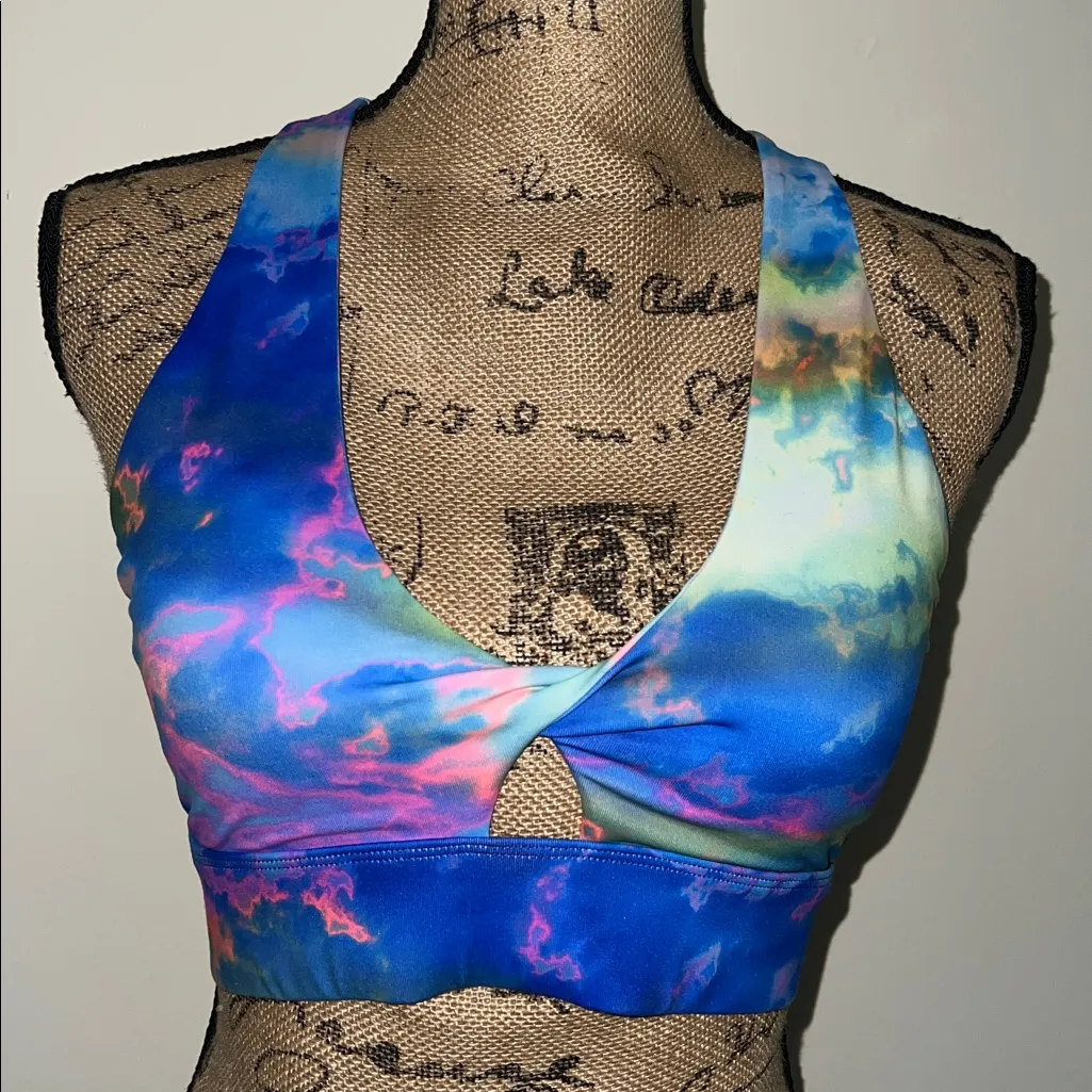 Vibrant Multicolor Fabletics Sports Bra - Image 4