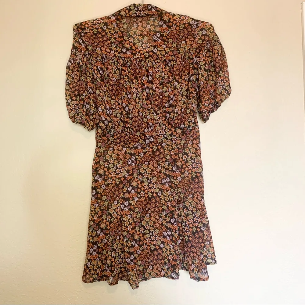 Free People Bonnie Floral Chiffon Mini Dress Size XS - Image 8