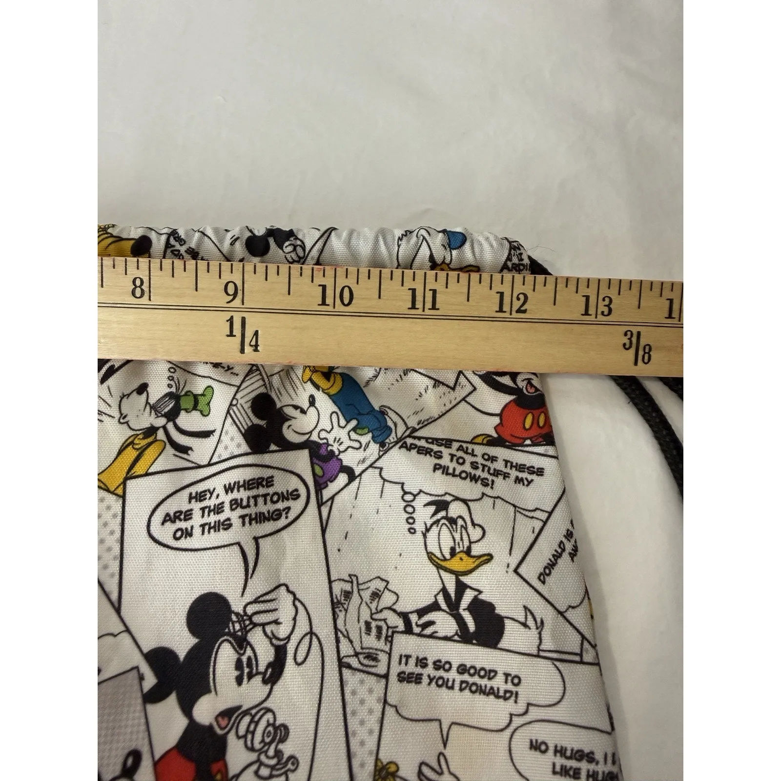 Walt Disney World Parks Comic Strip Mickey Mouse Drawstring Cinch Bag Backpack - Image 14