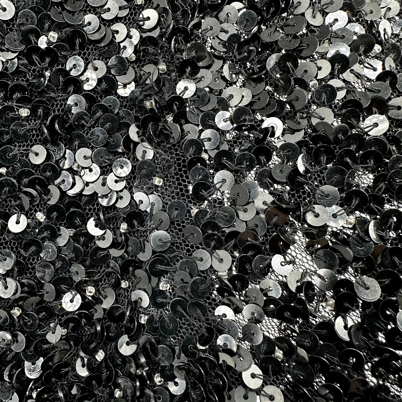 Vintage Naeem Khan Riazee Lillie Rubin Gown Maxi Dress Beaded Sequin Black 8 - Image 6