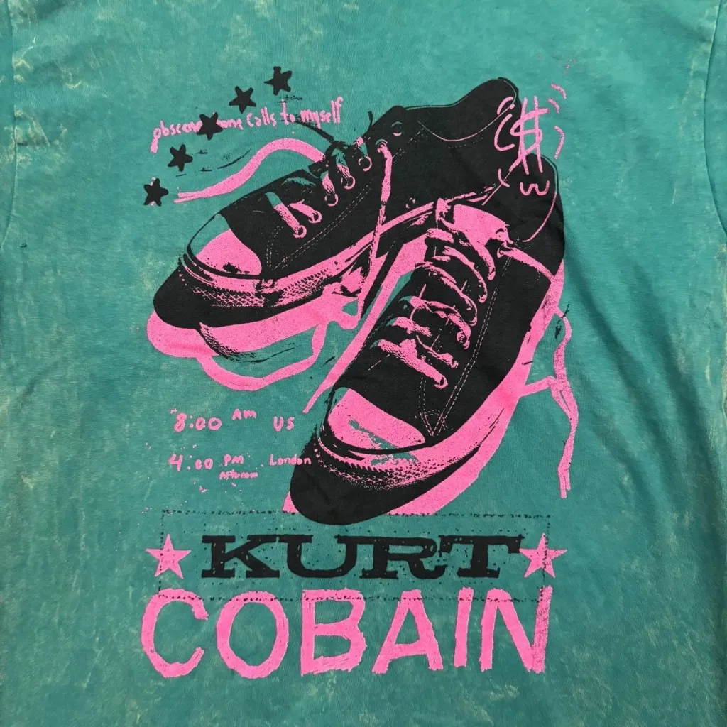 Kurt Cobain Alternative Rock Graphic T-Shirt Size Large - Image 2