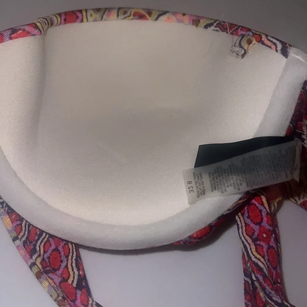 Victoria Secret VS push up  swim bandeau red paisley 32B - Image 4