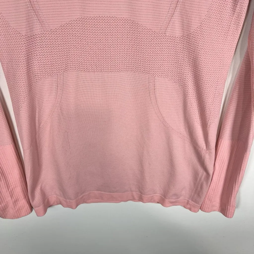 Lululemon Swiftly Tech Long Sleeve Crew Sz 8 Pink Thumbholes Workout Yoga‎ - Image 3
