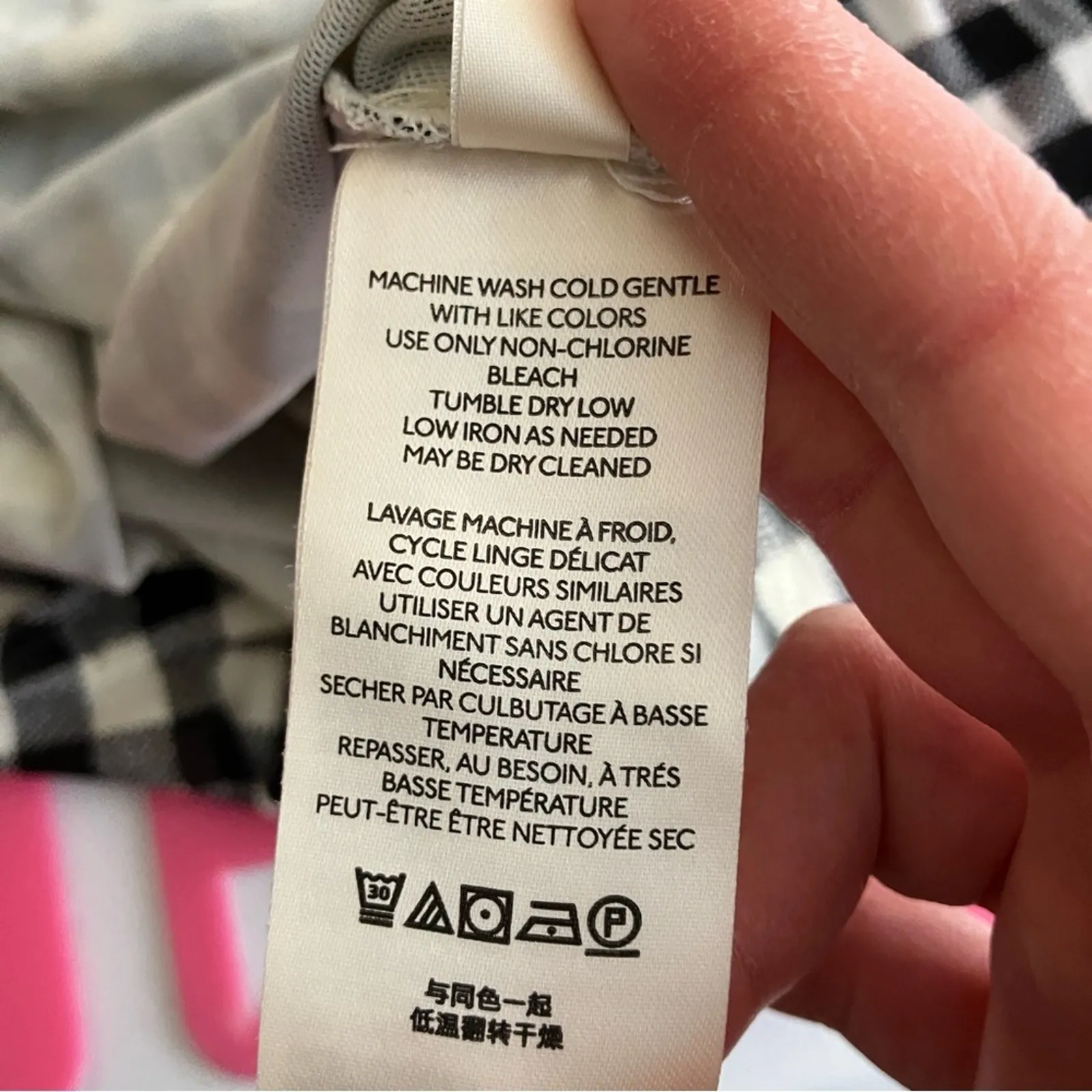 Free People Gingham Turtleneck Top Black White Gingham Lightweight Womens Small - Image 7