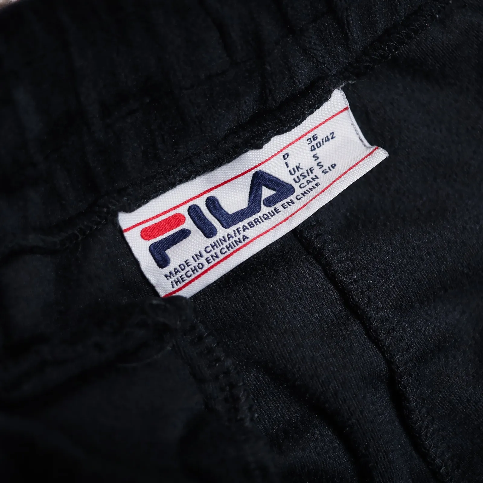 FILA Velour Jogger Pants Women's S Black Soft Stretch Lounge Athleisure - Image 4