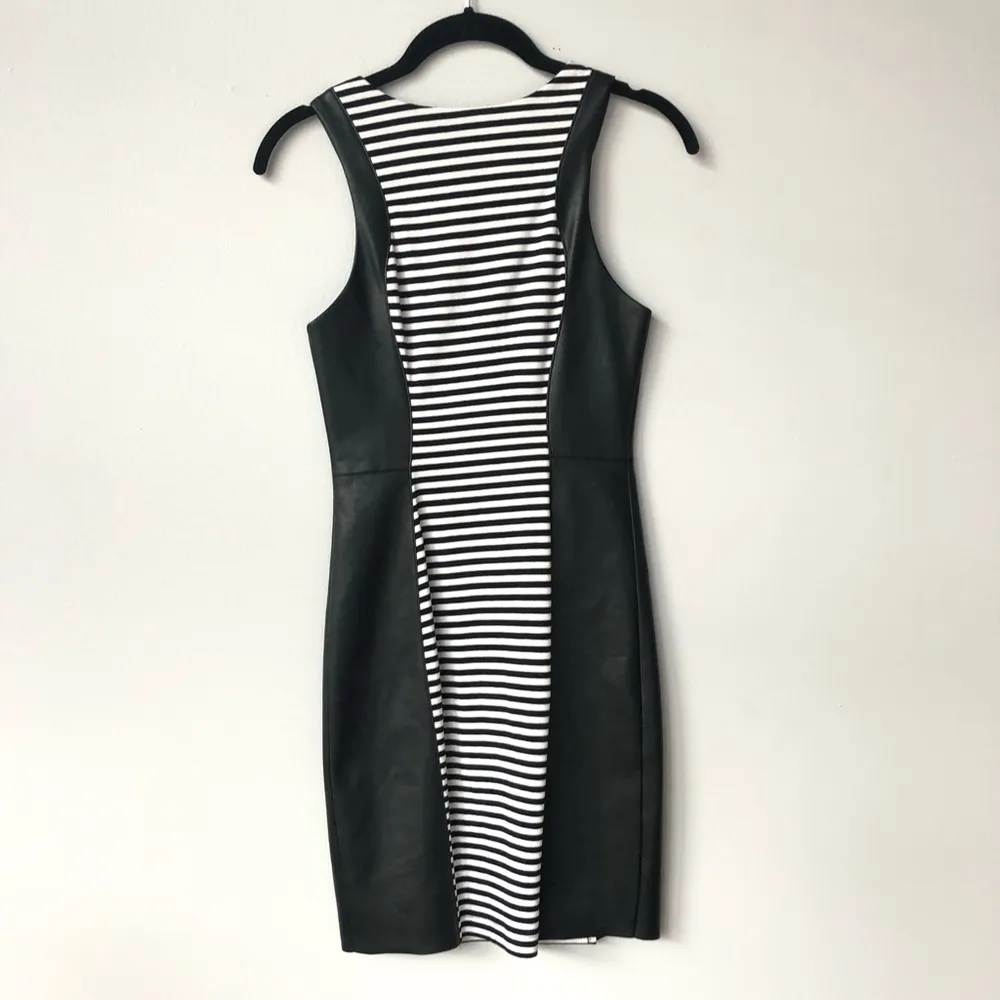 BAILEY 44 Gyroscope Faux Leather Paneled Stripe Dress Revolve - Image 6