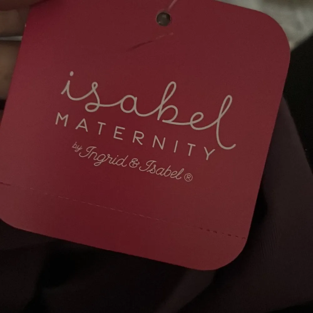 ISABEL & INGRID Sz XS Maternity Purple Dress Womens 3/4 Sleeve Ruched Midi NWT - Image 6