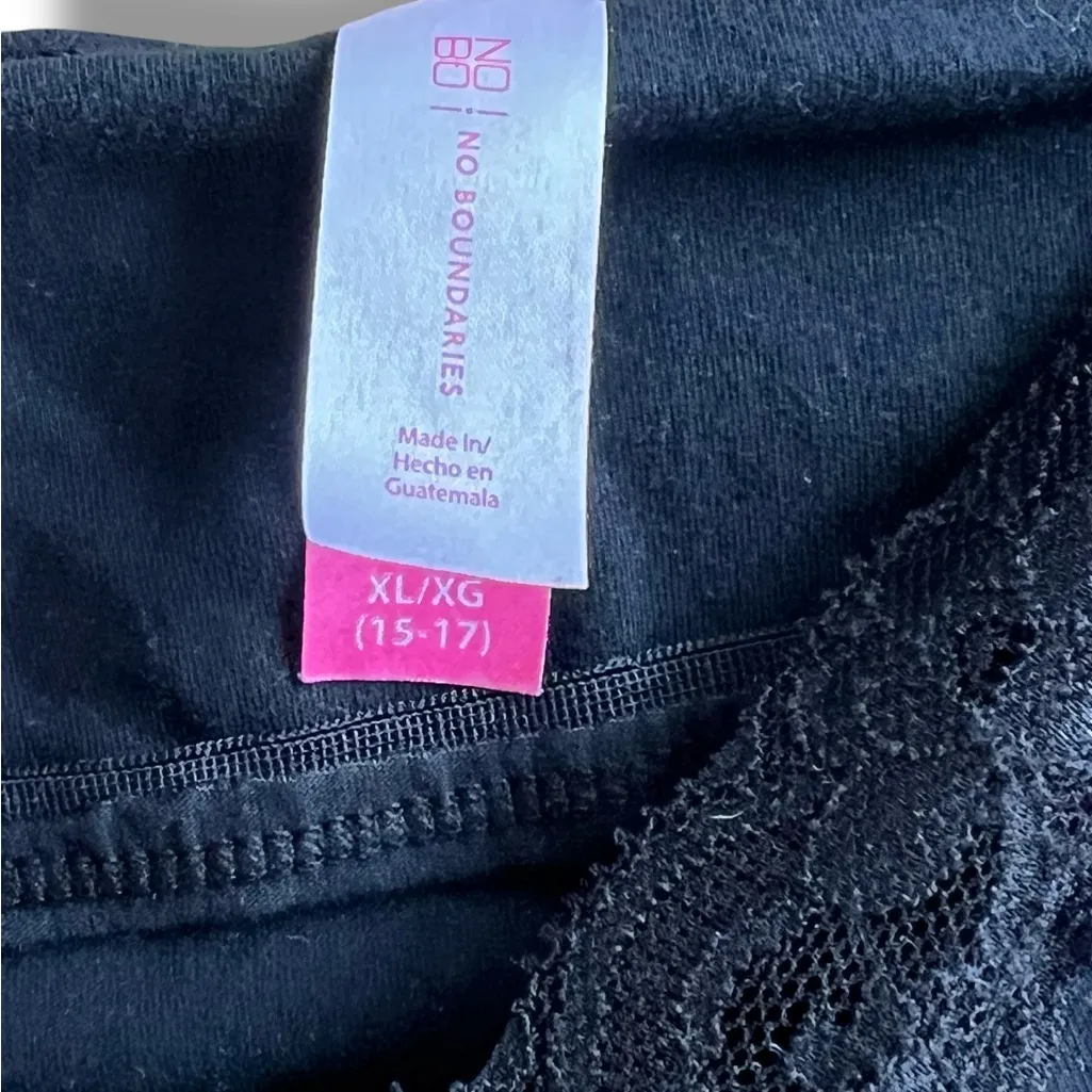 Y2K Vintage No Boundaries Camisole Top XL Black W/ Bra Fairy Grunge Whimsigoth - Image 5