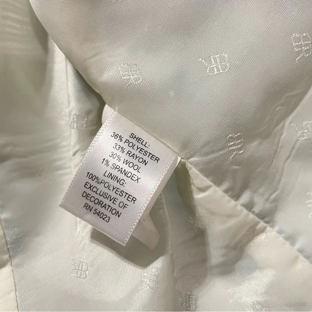 Banana Republic Mint Green Wool Blend blazer size 12 elbow patches - Image 12