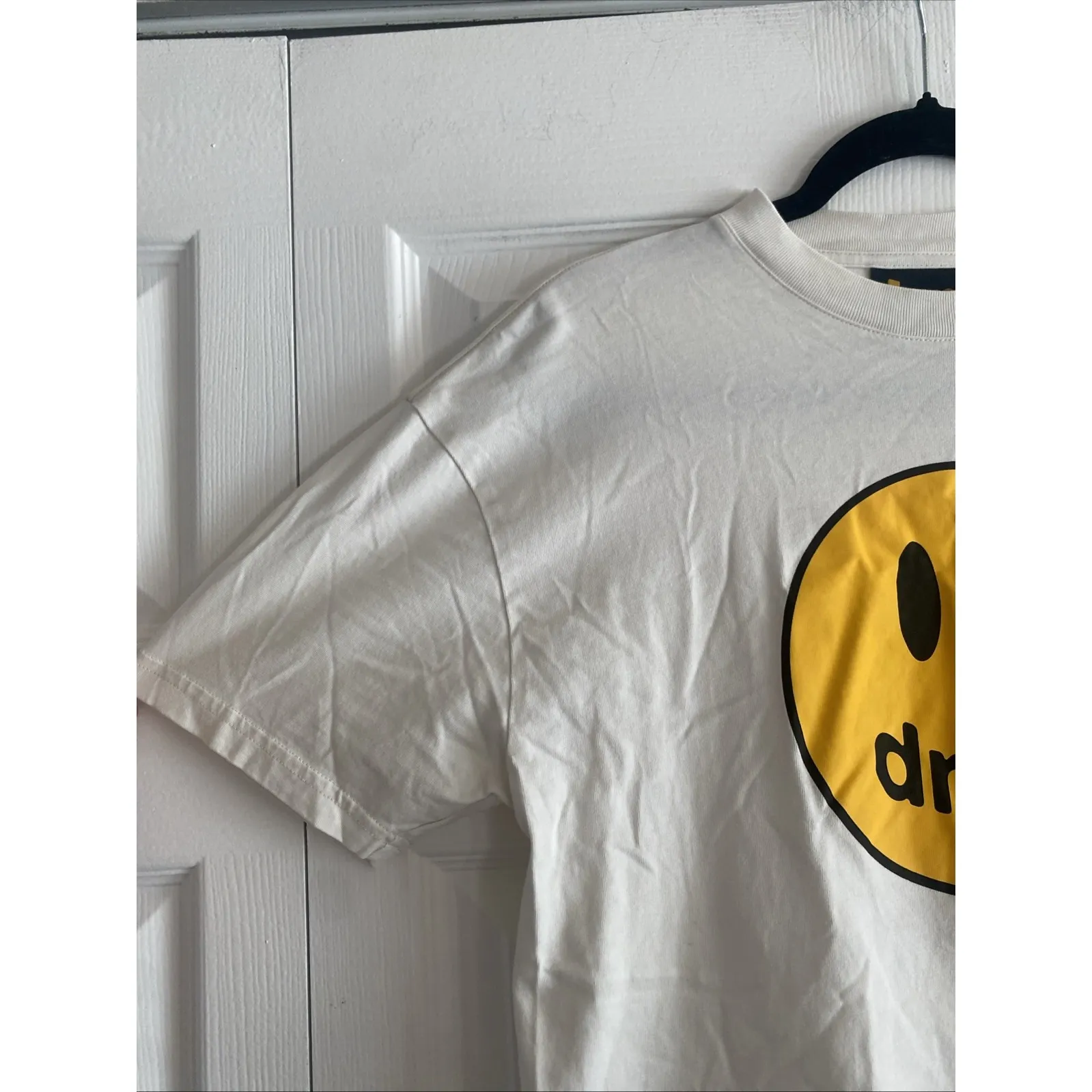 Drew House Womens XXS Oversized Ivory Smiley Graphic Tee - Image 3