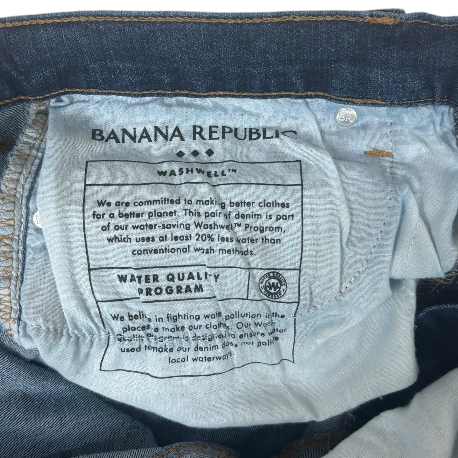 Banana Republic High Rise Slim Jeans Women's 29/8 Blue Wash Stretch Denim Casual - Image 8