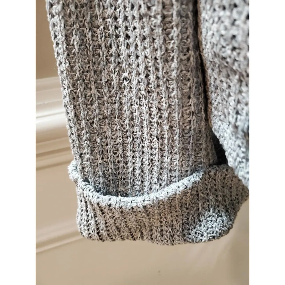 Gibson Look Women's Gray Polyester Long Sleeve Cowl Neck Pullover Knit Sweater L Size L - Image 5