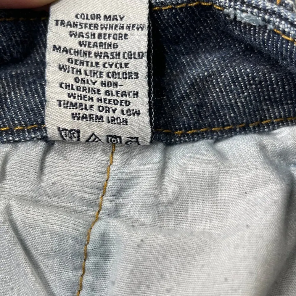 Cie Shorts Women Curvy Dark Wash Denim Stretch Pleated Y2K Sz 9 - Image 5