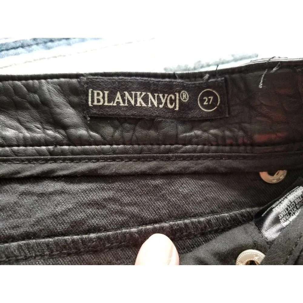 BLANKNYC Black Faux Pebbled Leather Moto Mini Skirt (Sweet Talker) Womens Sz 27 - Image 8