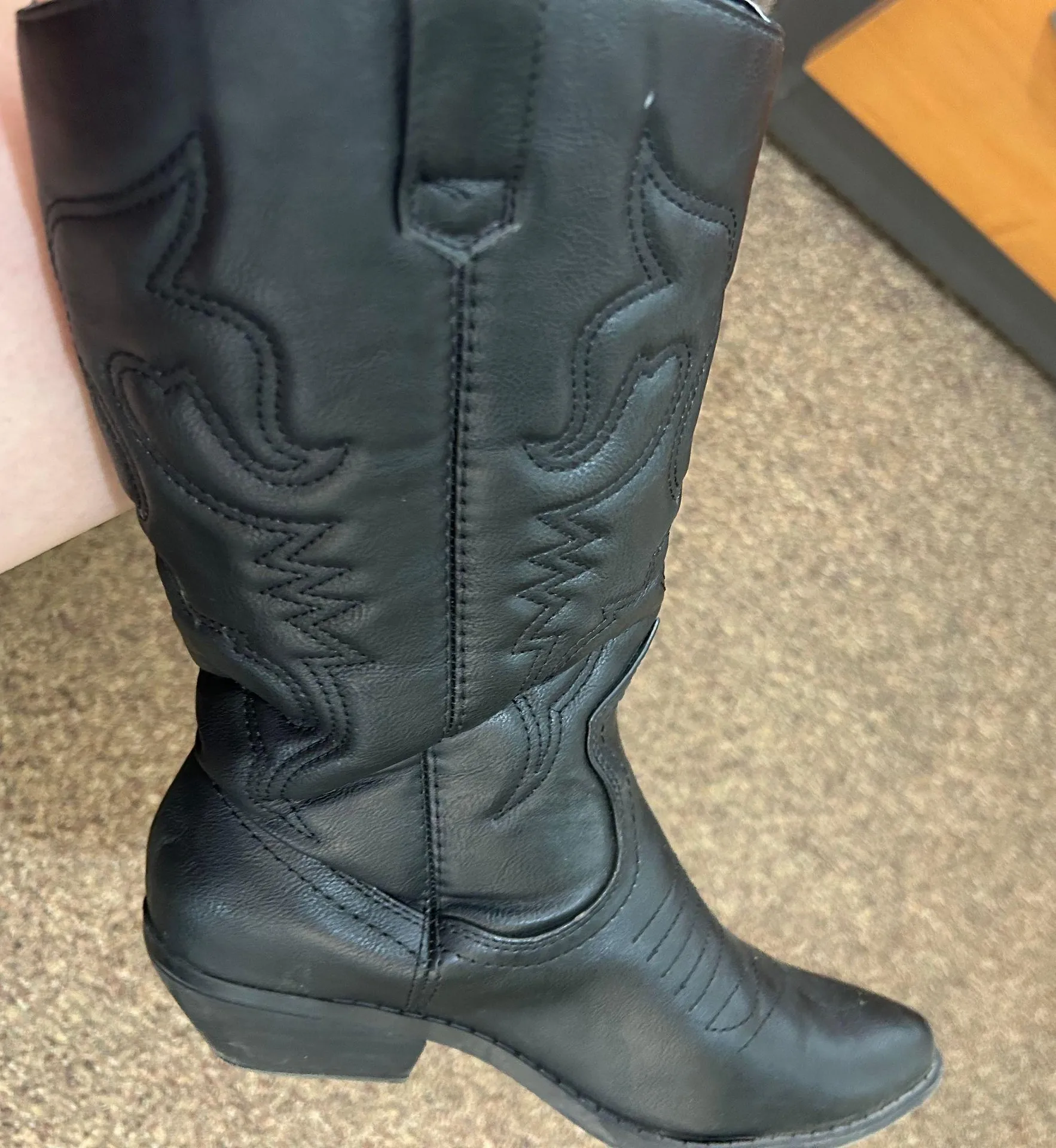 Black Western Cowboy Boots - Image 3