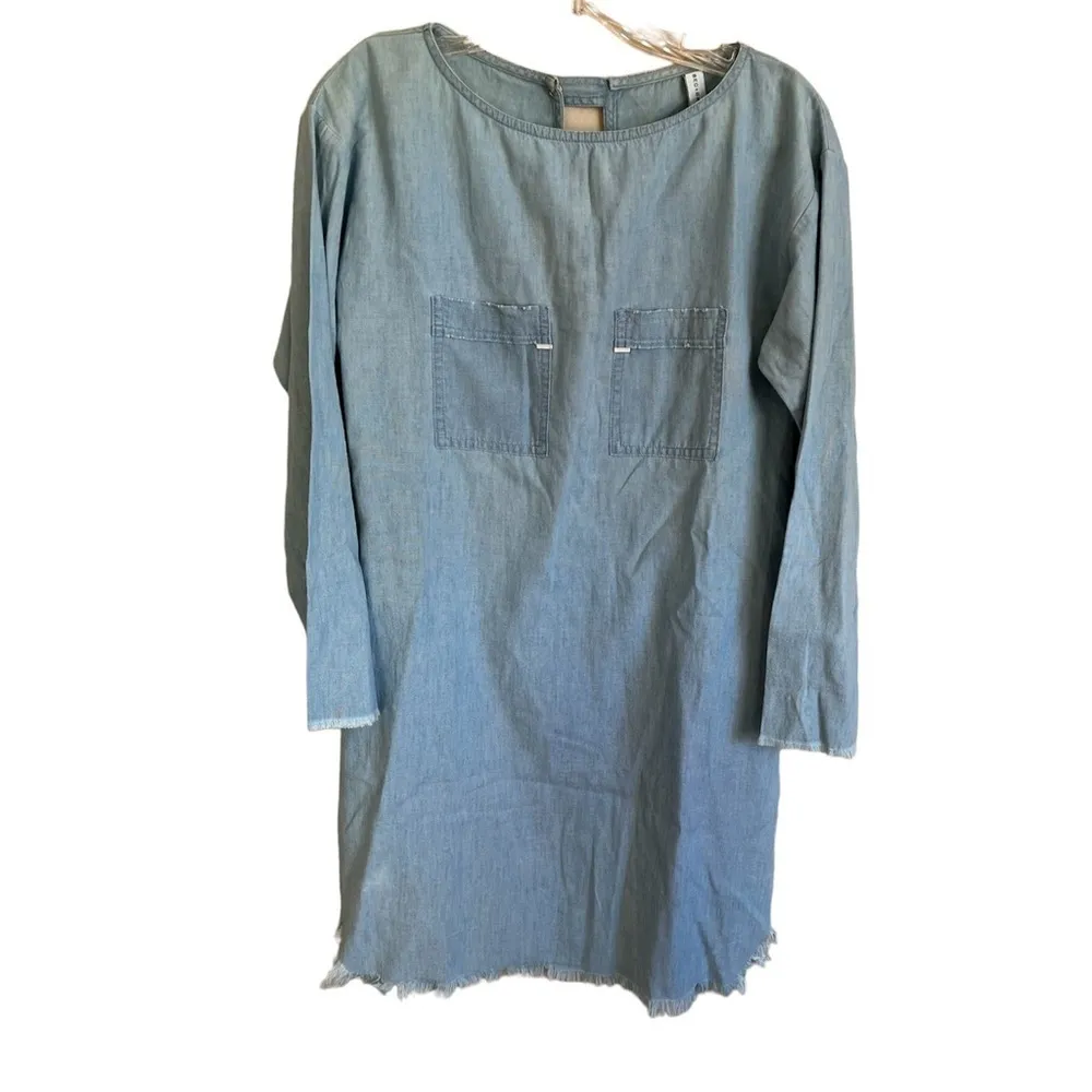 Bec &‎ Bridge Chambray Raw Hem Western Denim Dress - Image 2