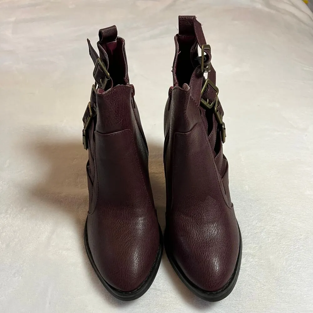 Wild Diva Dominic Buckle Heel Booties Size 8 Western Trendy Colorful Bohemian - Image 4