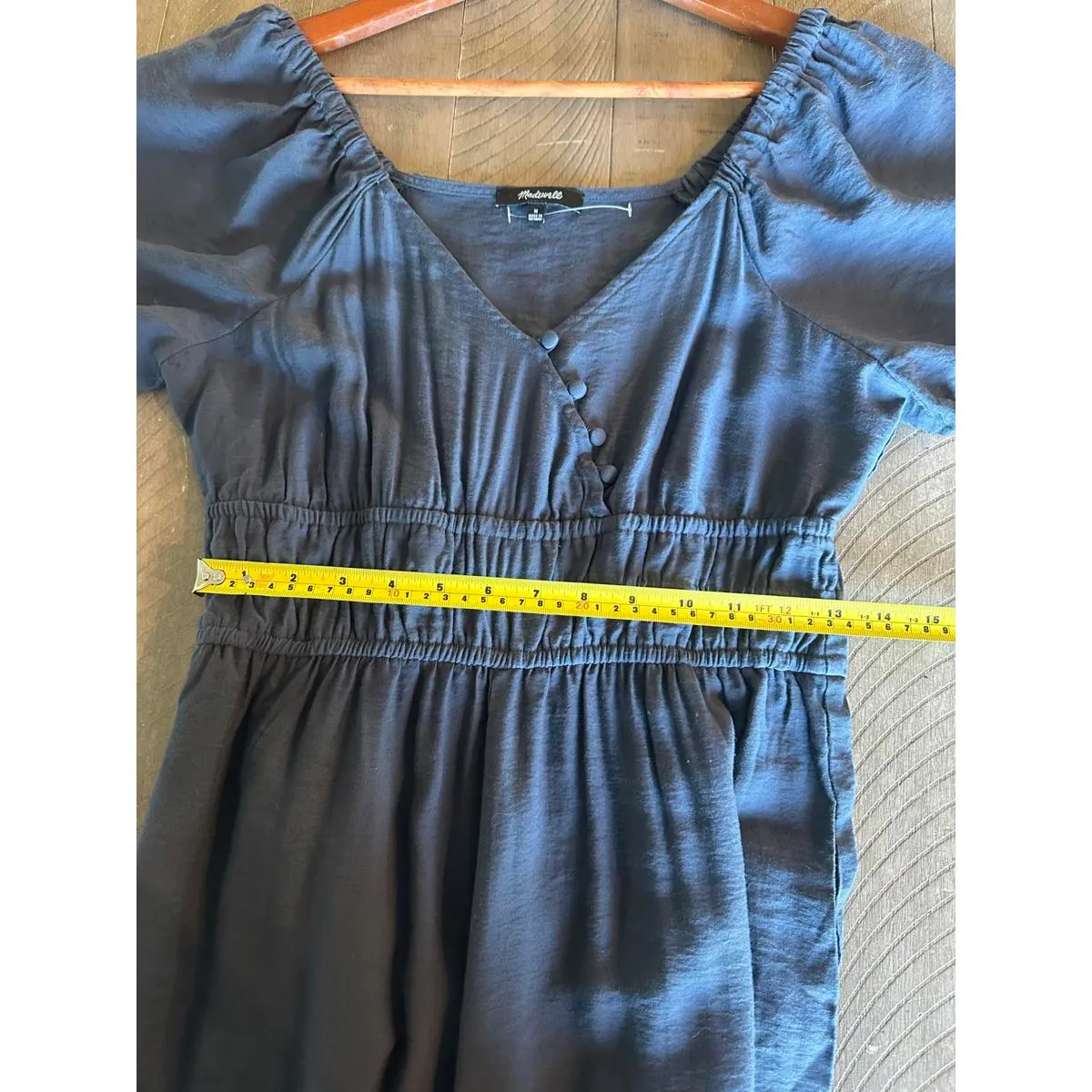 NWOT Madewell Twill Wide-Leg Jumpsuit in Dark Baltic Navy Women’s size Medium - Image 11