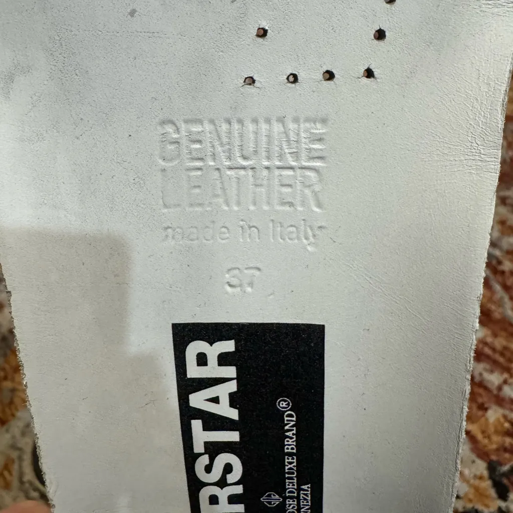 GOLDEN GOOSE Black Nubuck And Yellow Leather Hi Star Sneakers Size 7.5 - Image 6