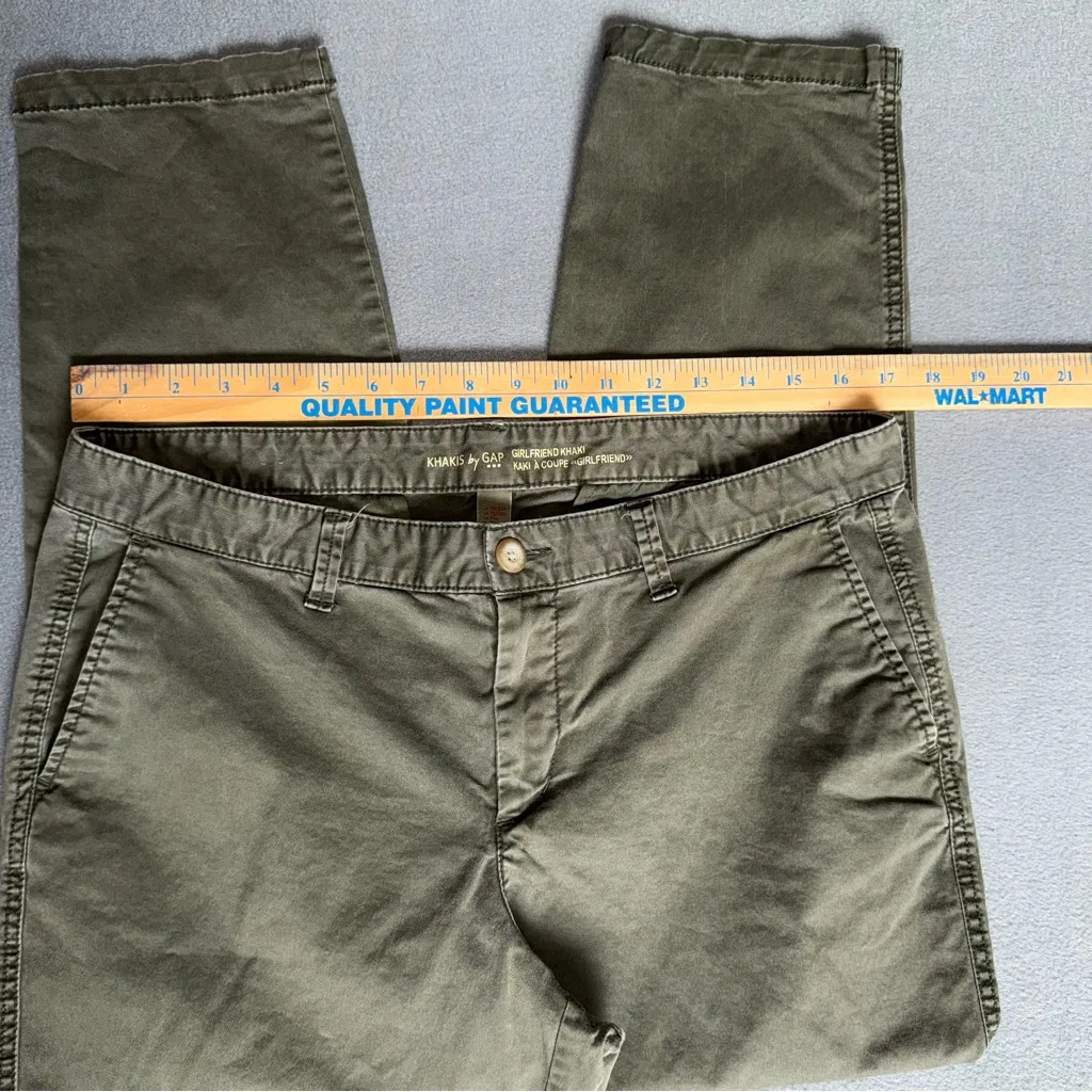 GAP women’s‎ olive green Girlfriend Khaki Chinos size 10-30 - Image 4