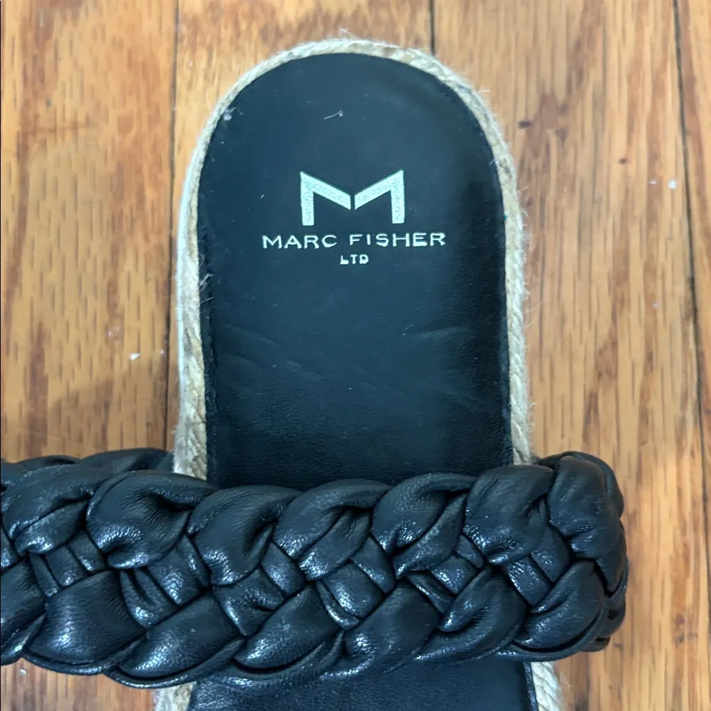 Marc Fisher Jaimee Espadrille Slide Sandal black size‎ 7.5 - Image 8