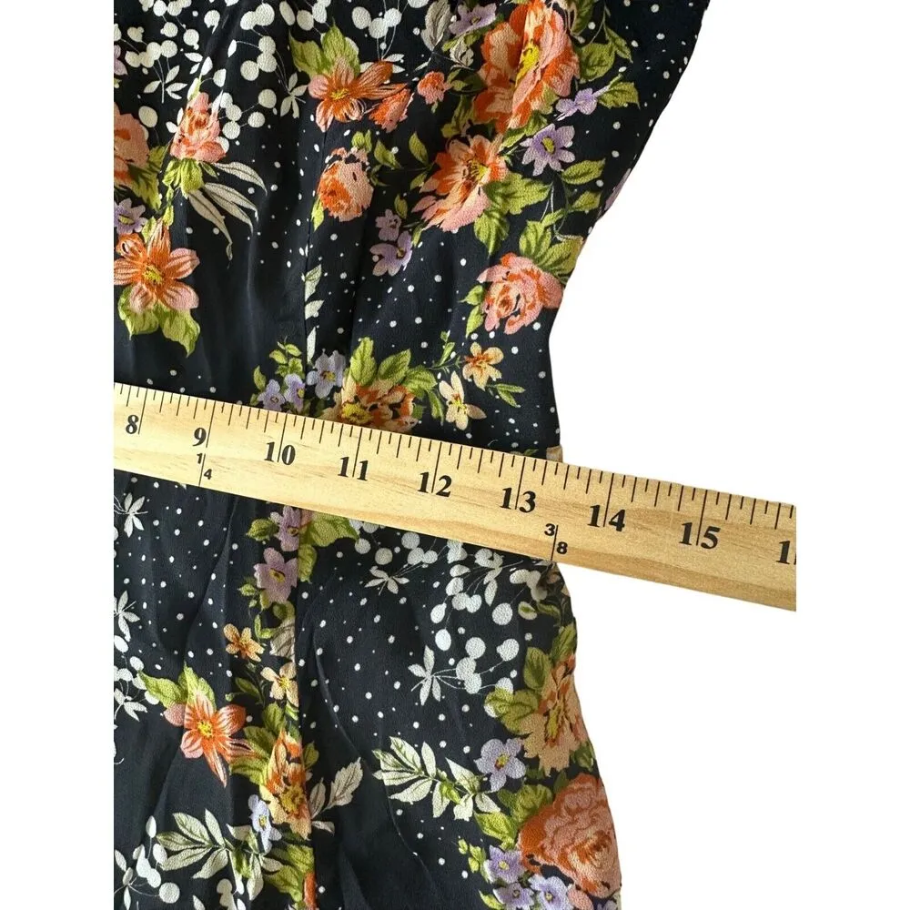 Yumi Kim Dream Floral Dark Fairy Cottage Maxi Dress Front Split NWOT Small - Image 6