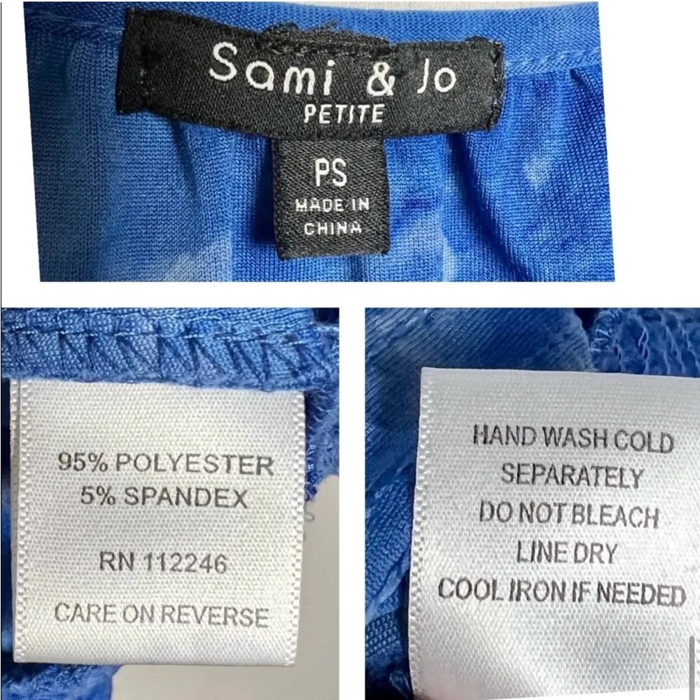 Sami & Jo sequined blouse cobalt blue. Size Small Petite. - Image 13