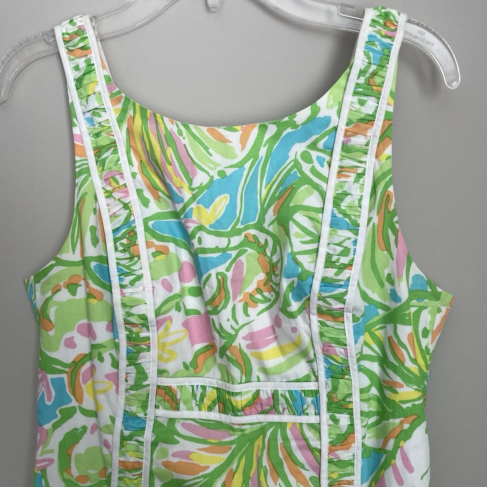 Lilly Pulitzer Size 00 Printed Fryer Shift Dress Sleeveless Elephant Ears Print - Image 2