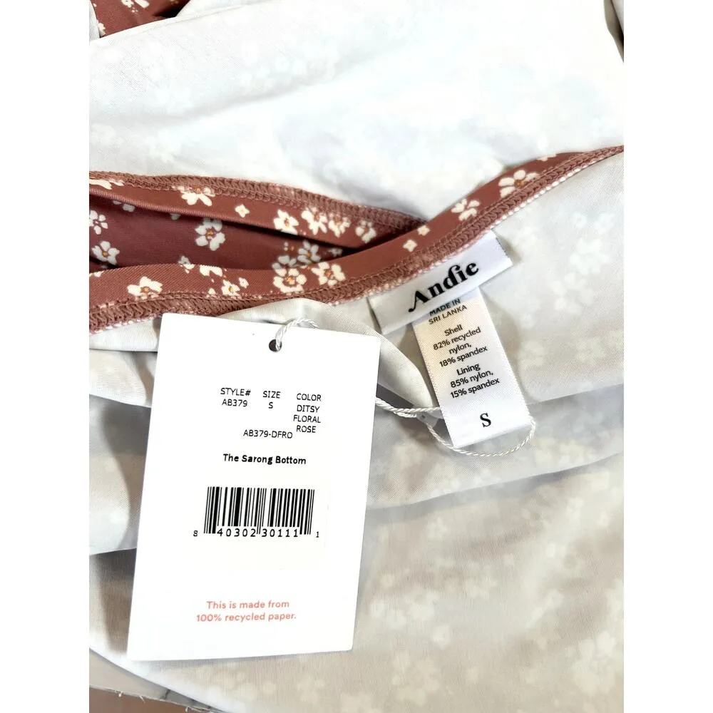 Andie Swim Sarong Coverup in Ditsy Floral Rose Pink S NWT - Image 4