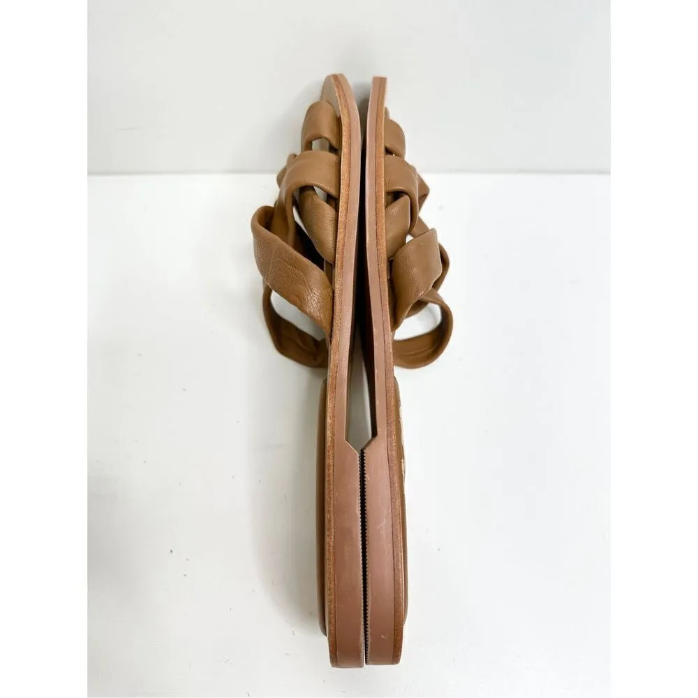 Crevo Sandals Womens Size 8.5 Brown Leather Slip On Slides‎ - Image 6