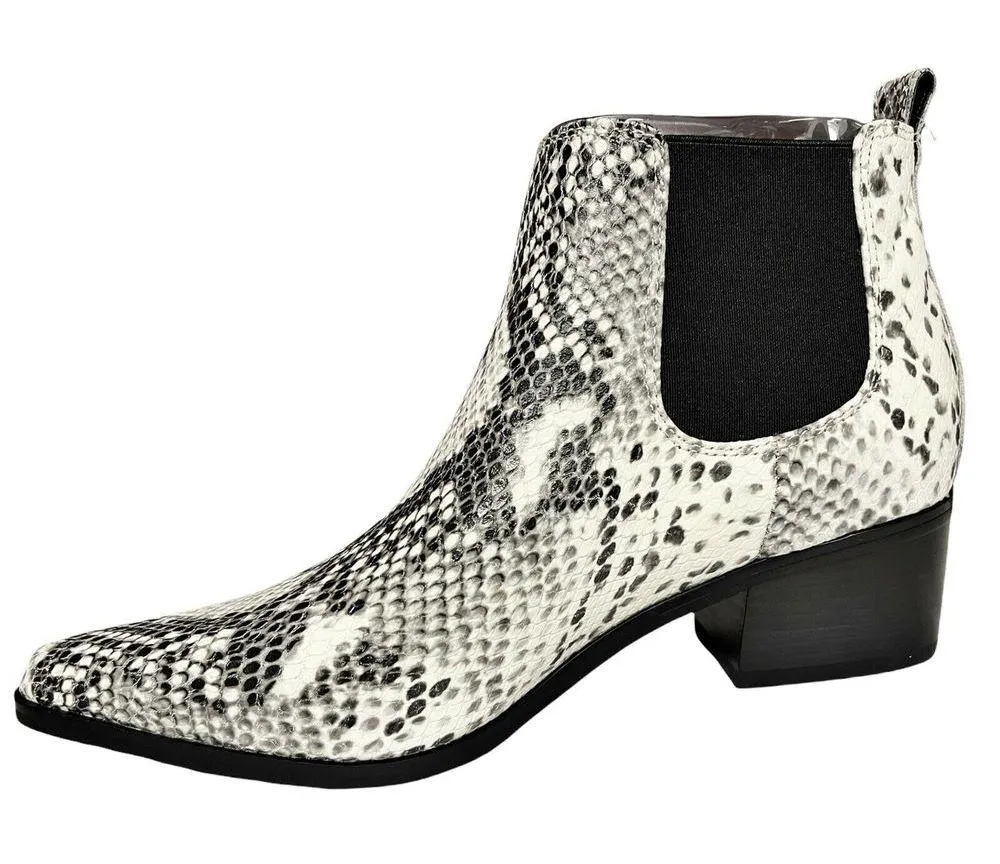 BLONDO Emelia Ankle Black White Snakeskin Waterproof Chelsea Ankle Boots 8M NIB - Image 9