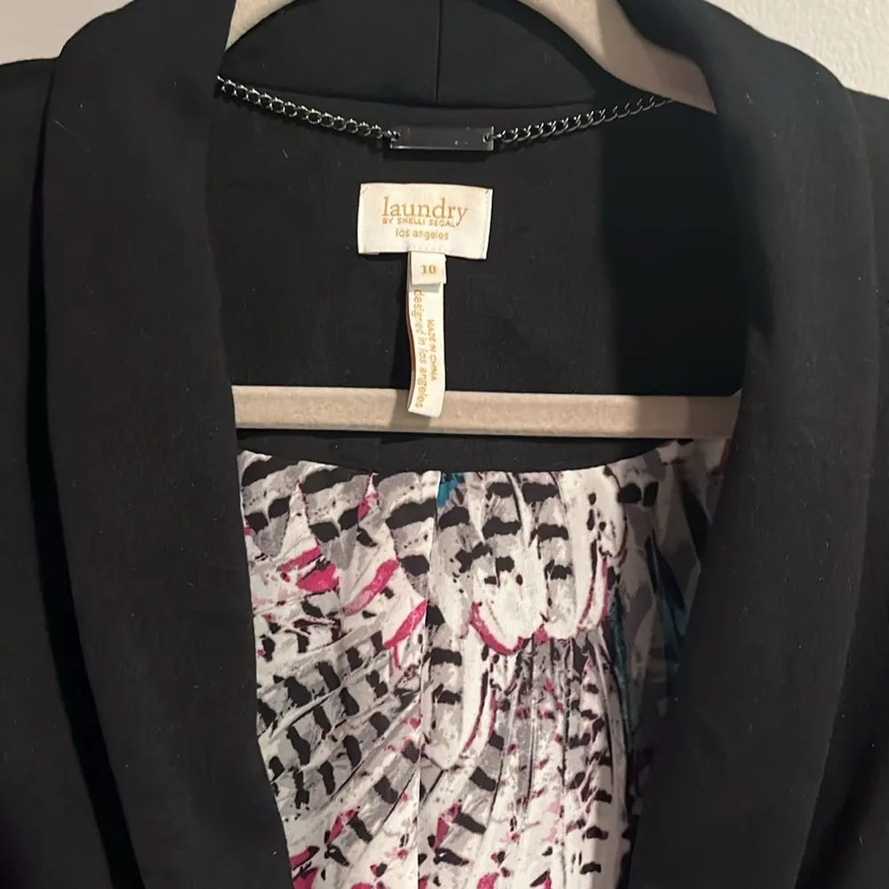 Laundry By Shelli Segal Black Blazer Classic Tailored Professional - Image 3