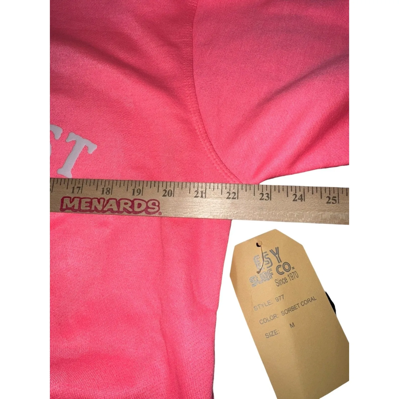 Key West Florida Quarter Zip Pullover Pink ESY Surf Co Classic Surfwear Medium - Image 8