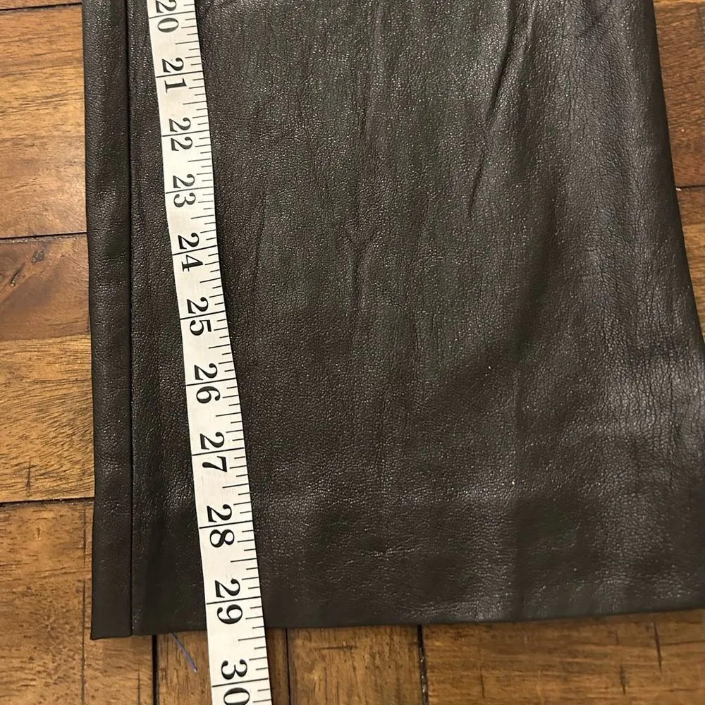 Aritzia Babaton Black High Rise Faux Leather Wide Leg Pants Size 2 - Image 7